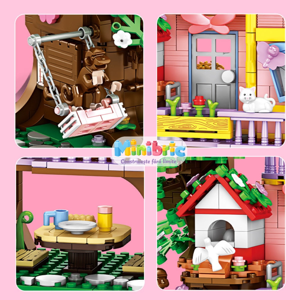 Set de Constructie cu Piese Tip Blocuri Jucarie Constructie MiniBric Bush Exploration