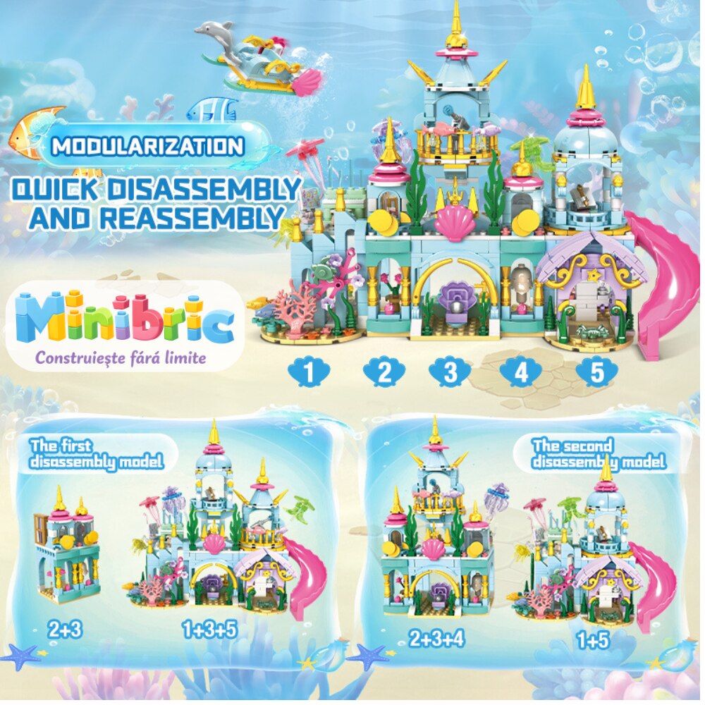 Set de Constructie cu Piese Tip Blocuri Constructie MiniBric Furina's Palace