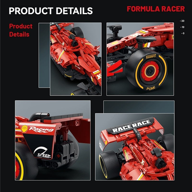 Set de Constructie cu 639 Piese Tip Blocuri Constructie MiniBric Red Fury