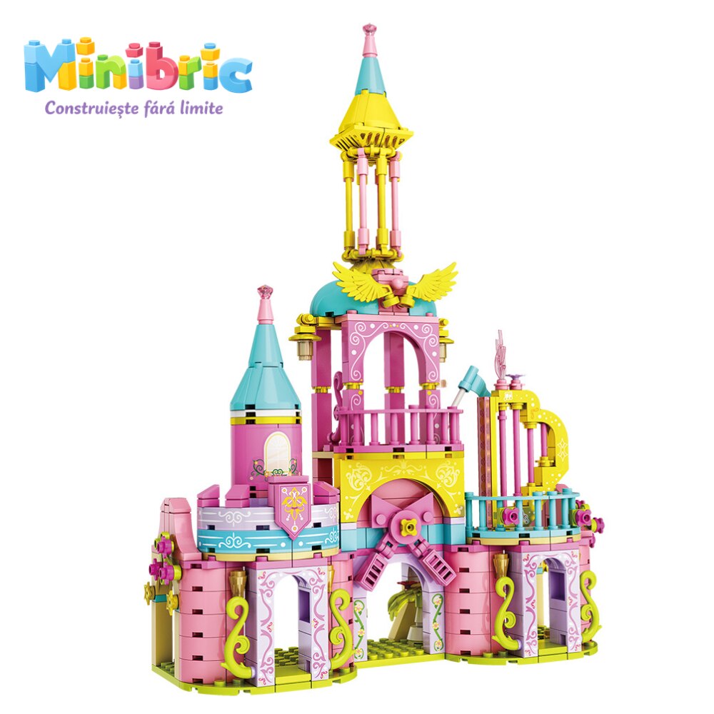 Set de Constructie cu Piese Tip Blocuri Jucarie Constructie MiniBric Princess Castle