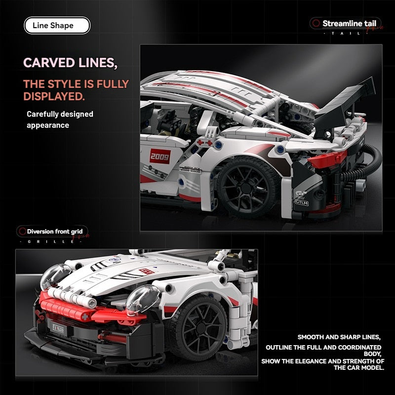 Set de Constructie cu 1068 Piese Tip Blocuri Constructie MiniBric Race ON