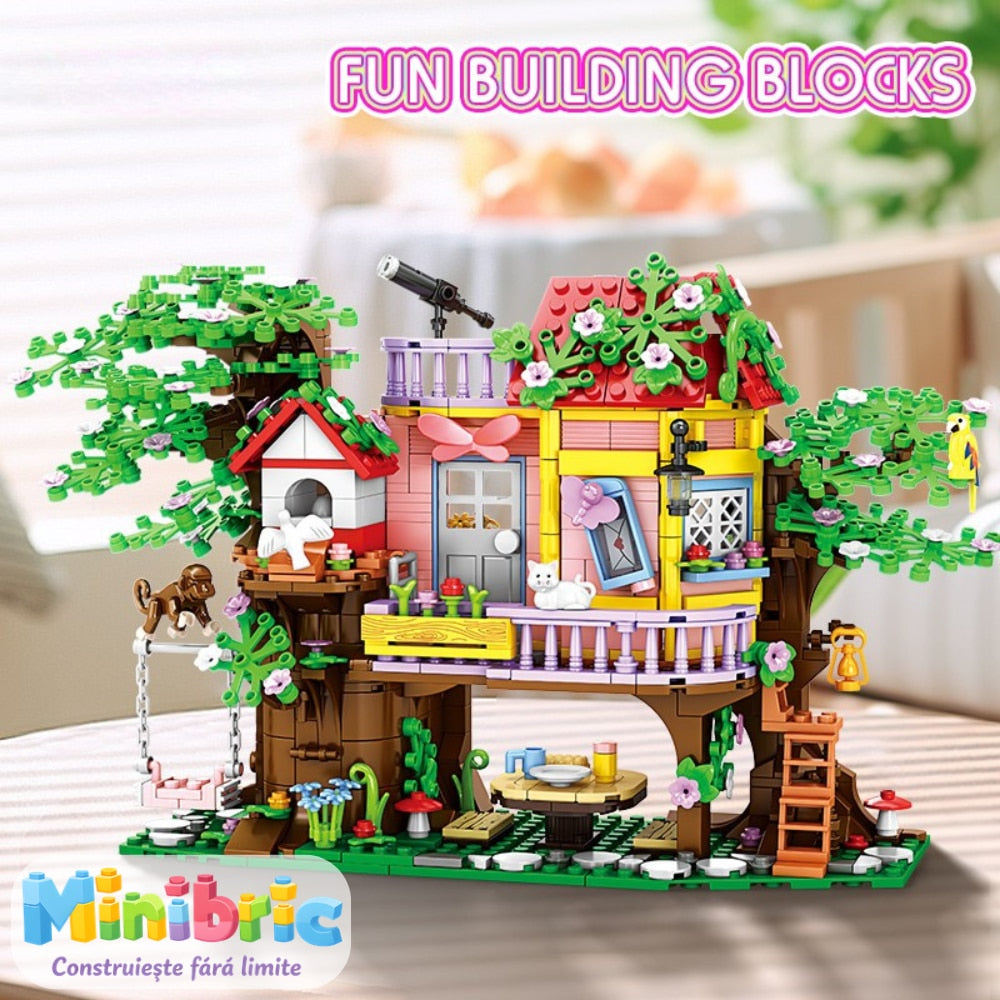Set de Constructie cu Piese Tip Blocuri Jucarie Constructie MiniBric Bush Exploration