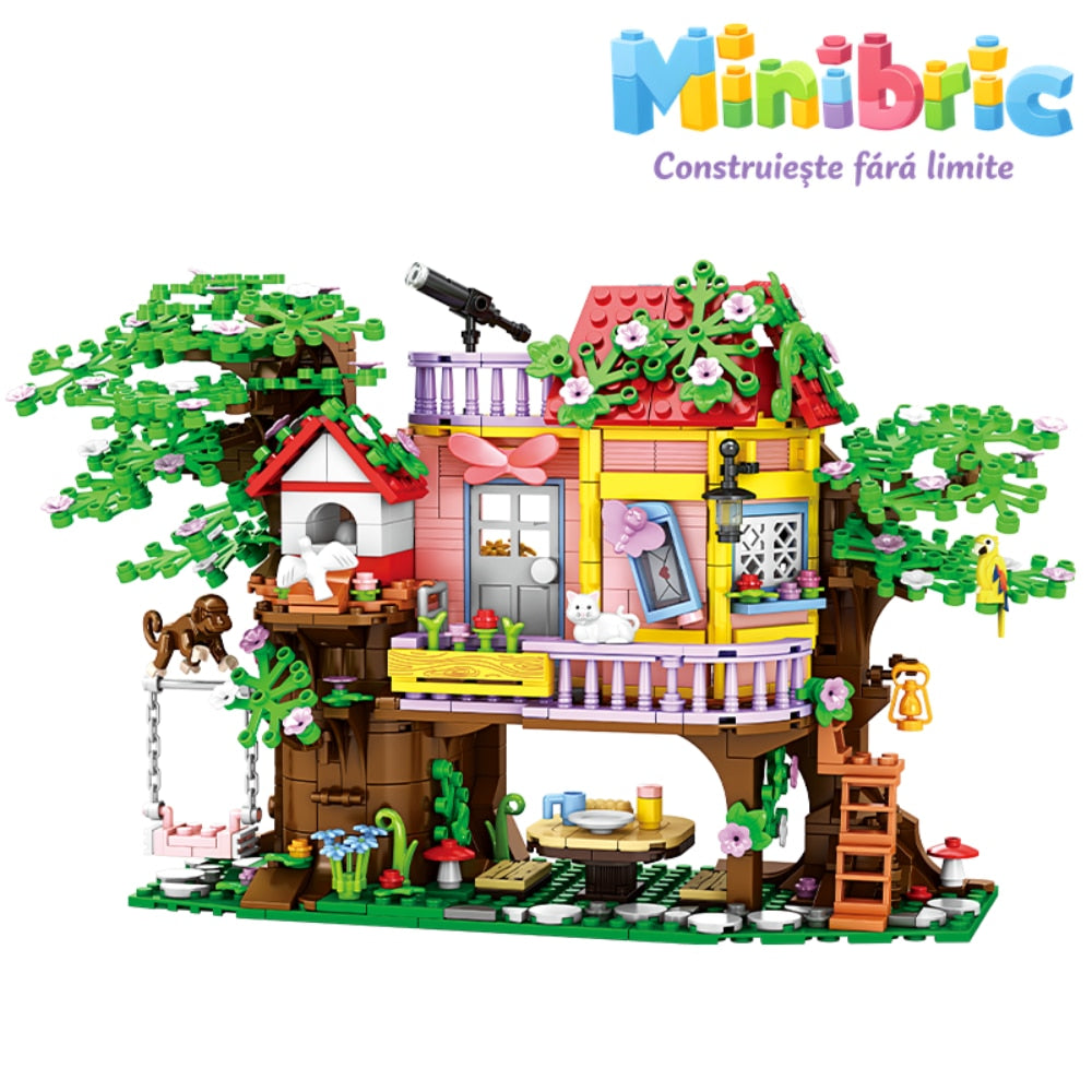 Set de Constructie cu Piese Tip Blocuri Jucarie Constructie MiniBric Bush Exploration