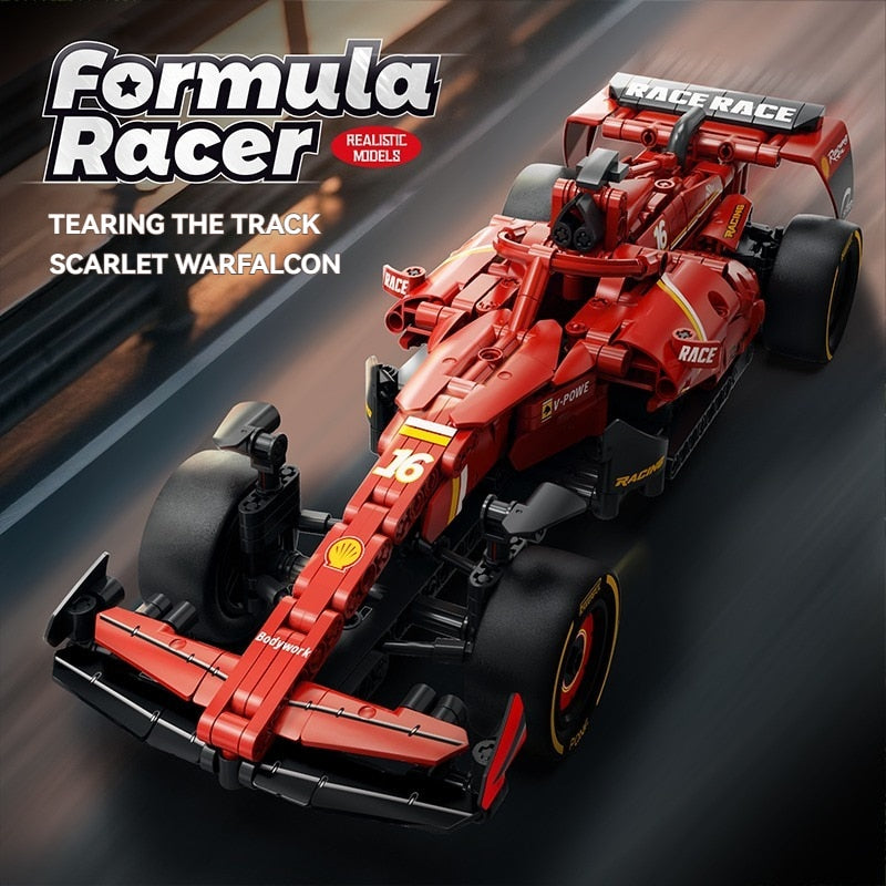 Set de Constructie cu 639 Piese Tip Blocuri Constructie MiniBric Red Fury