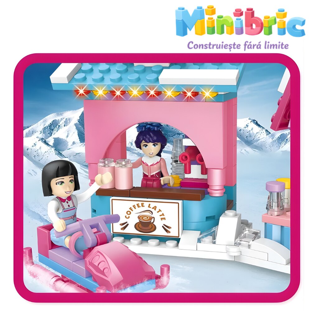 Set de Constructie cu Piese Tip Blocuri Jucarie Constructie MiniBric Winter Haven