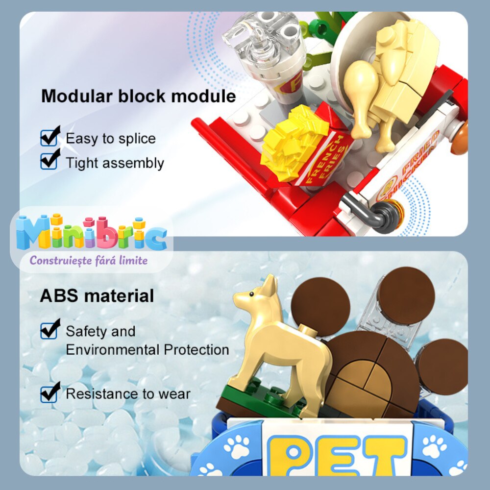 Set de Constructie cu Piese Tip Blocuri Constructie MiniBric The Metropolitan