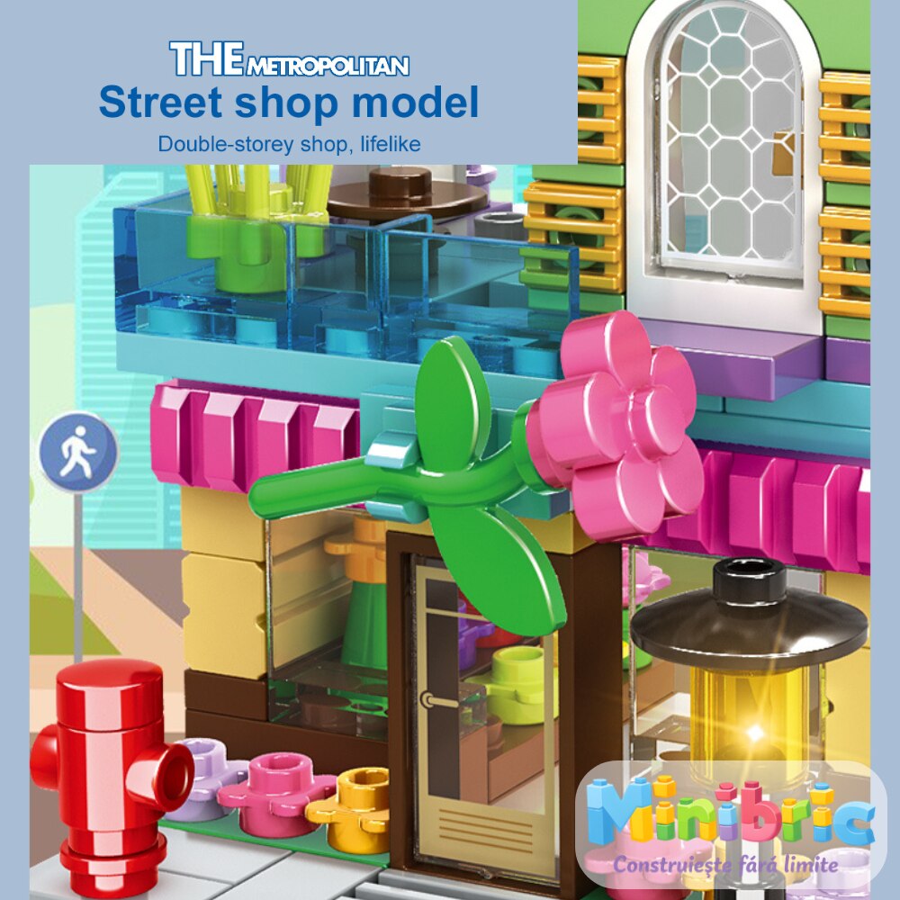 Set de Constructie cu Piese Tip Blocuri Constructie MiniBric The Metropolitan