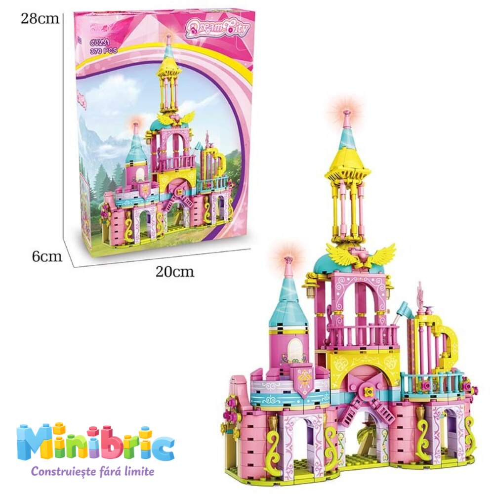 Set de Constructie cu Piese Tip Blocuri Jucarie Constructie MiniBric Princess Castle