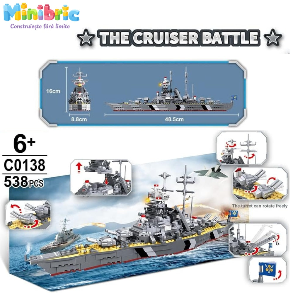 Set de Constructie cu Piese Tip Blocuri Constructie MiniBric Spacecraft X-378