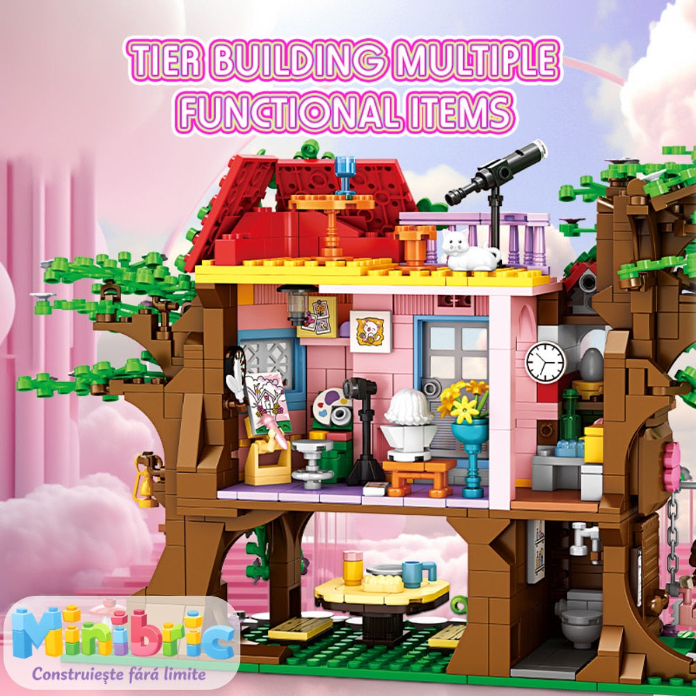 Set de Constructie cu Piese Tip Blocuri Jucarie Constructie MiniBric Bush Exploration
