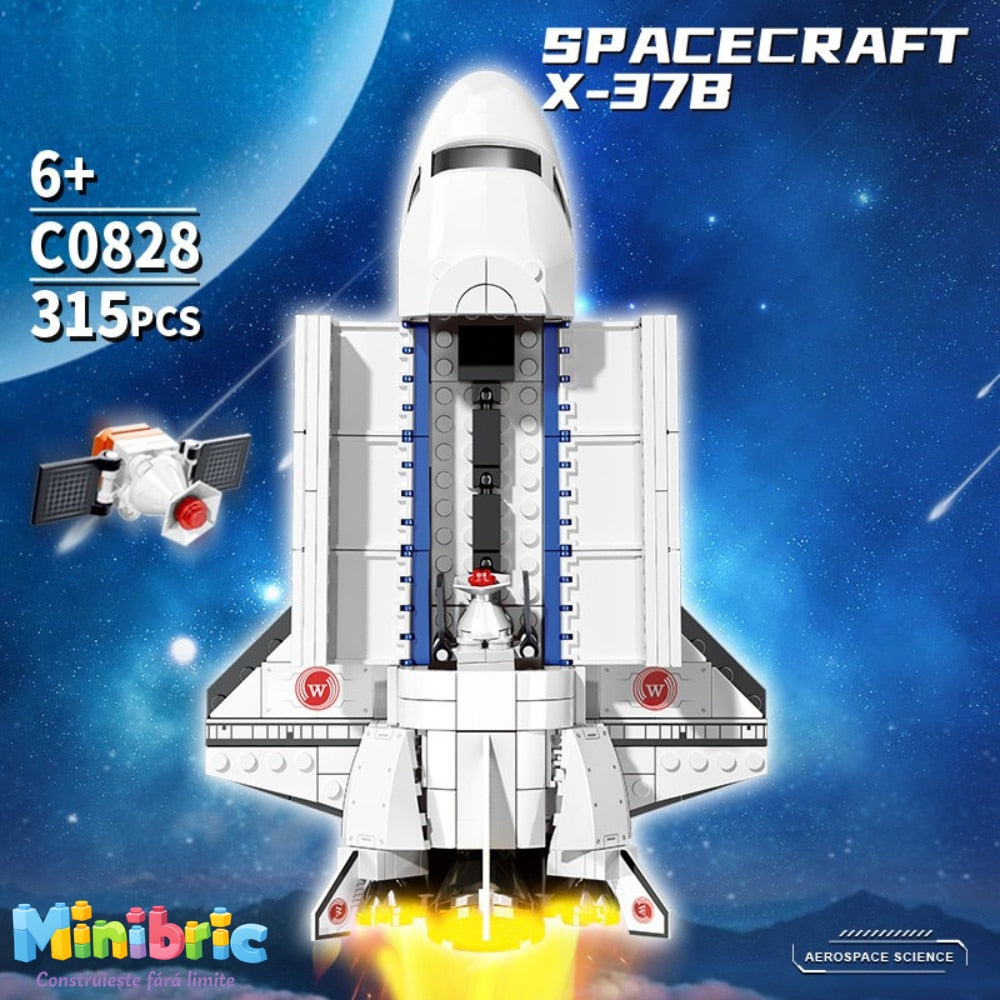 Set de Constructie cu Piese Tip Blocuri Constructie MiniBric Spacecraft X-378