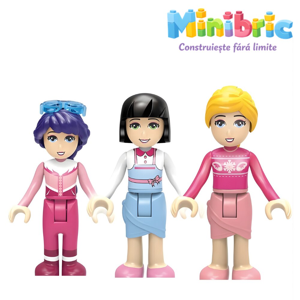 Set de Constructie cu Piese Tip Blocuri Jucarie Constructie MiniBric Winter Haven