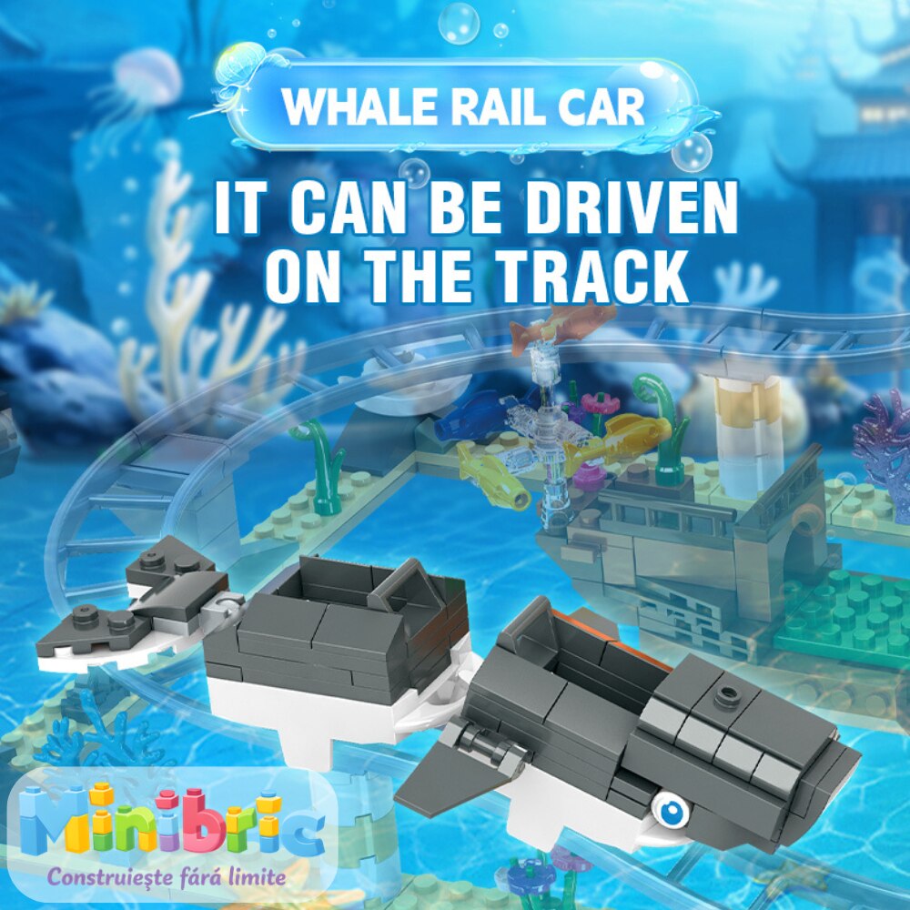 Set de Constructie cu Piese Tip Blocuri Constructie MiniBric Ocean Roller Coaster Adventure