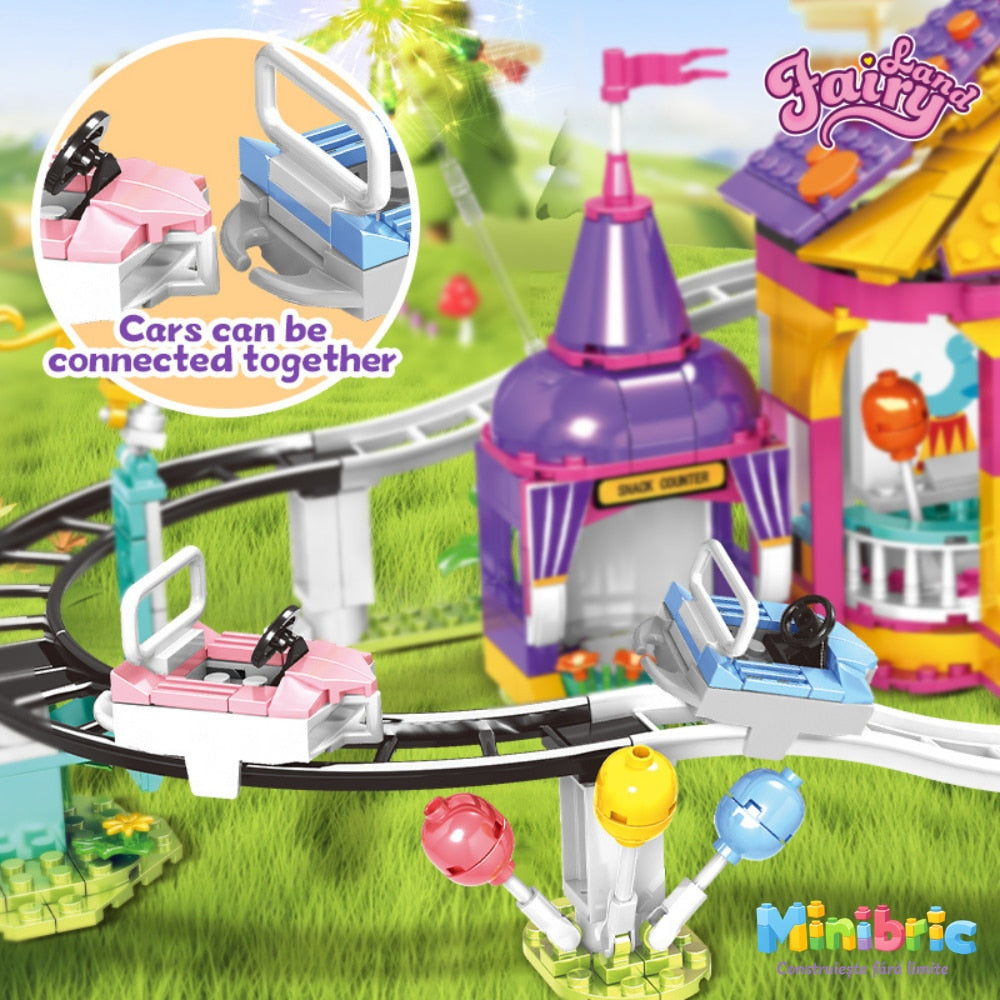 Set de Constructie cu Piese Tip Blocuri Jucarie Constructie MiniBric Circus Roller