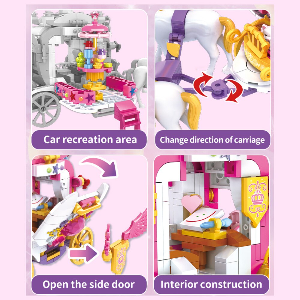 Set de Constructie cu Piese Tip Blocuri Jucarie Constructie MiniBric Royals Party