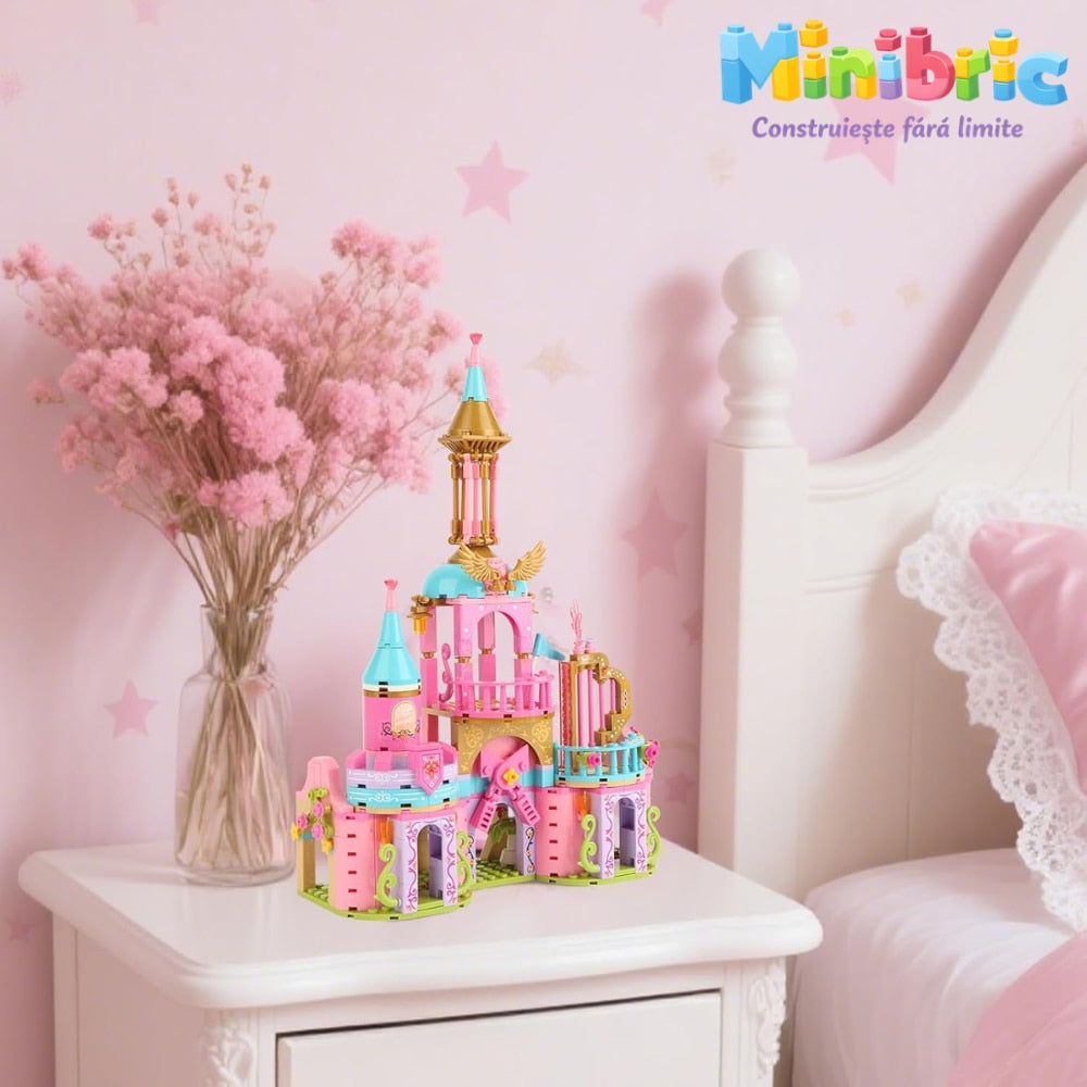 Set de Constructie cu Piese Tip Blocuri Jucarie Constructie MiniBric Princess Castle