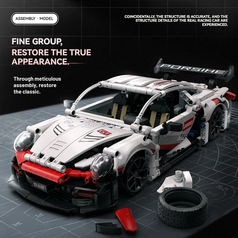 Set de Constructie cu 1068 Piese Tip Blocuri Constructie MiniBric Race ON