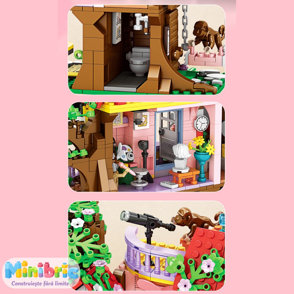 Set de Constructie cu Piese Tip Blocuri Jucarie Constructie MiniBric Bush Exploration