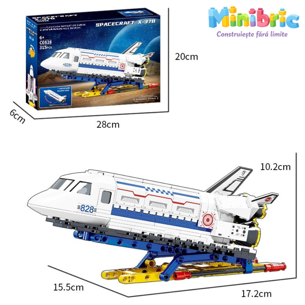 Set de Constructie cu Piese Tip Blocuri Constructie MiniBric Spacecraft X-378