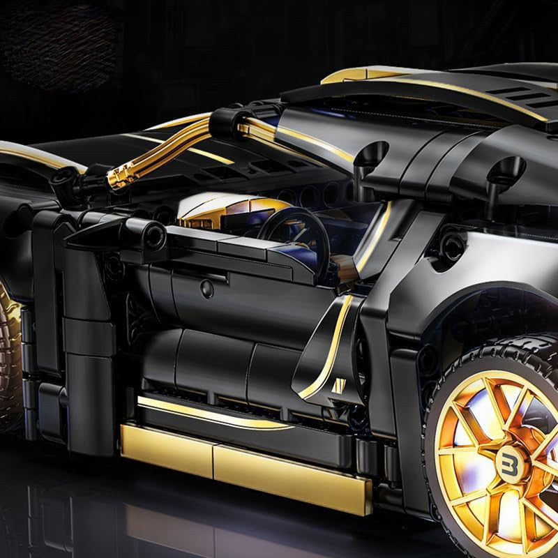 Set de Constructie cu 1368 Piese Tip Blocuri Constructie MiniBric Bugatti Veyron