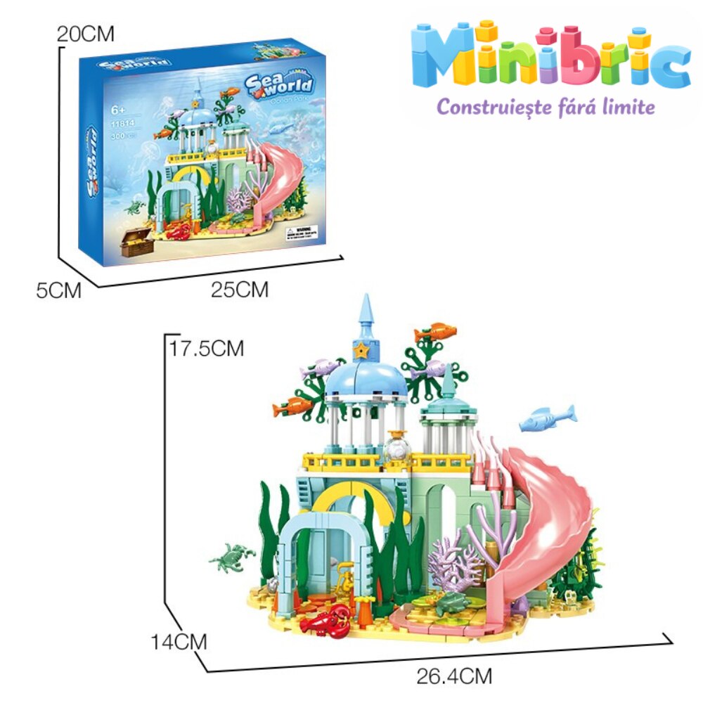 Set de Constructie cu Piese Tip Blocuri Constructie MiniBric Ocean Park