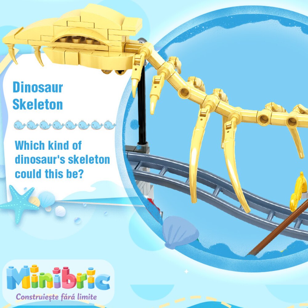 Set de Constructie cu Piese Tip Blocuri Constructie MiniBric Ocean Roller Coaster Adventure
