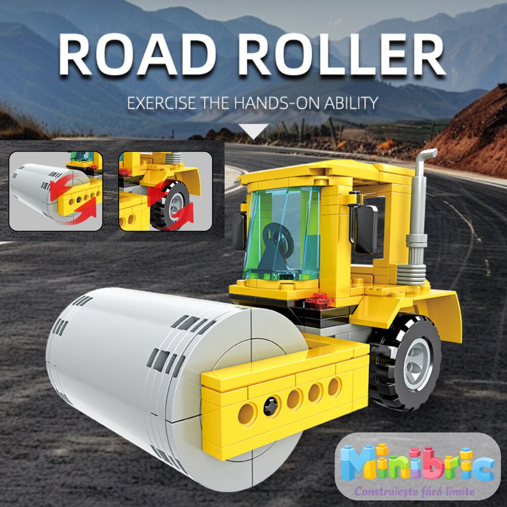Set de Constructie cu Piese Tip Blocuri Constructie MiniBric Concrete Mixer Truck