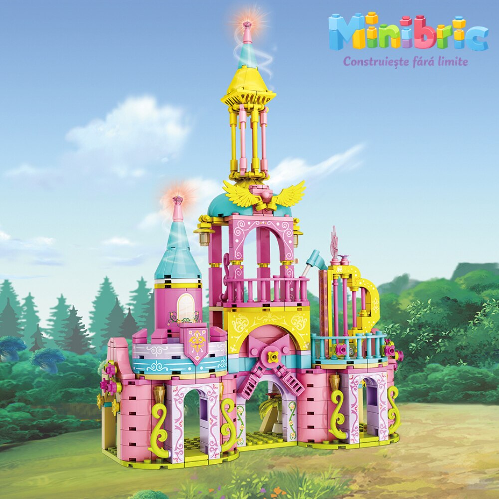 Set de Constructie cu Piese Tip Blocuri Jucarie Constructie MiniBric Princess Castle